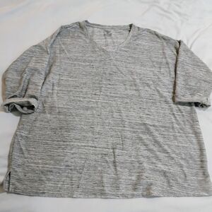 Sonoma Heather Gray V-Neck 3/4 Sleeve Tee